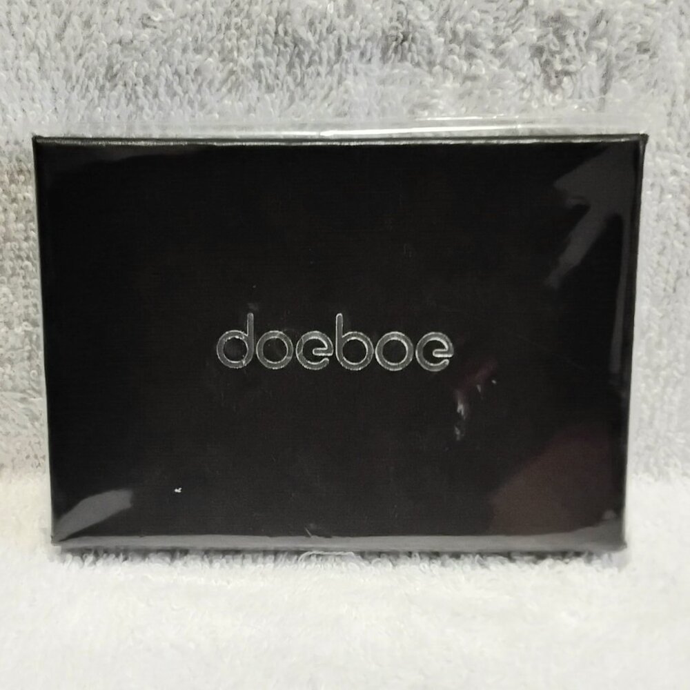 Sealed doeboe Genuine Leather Sim Minimalist RFID Bi-Fold Wallet Coffee Brown!!